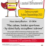 Plakat o głosowaniu na Budżet Obywatelski